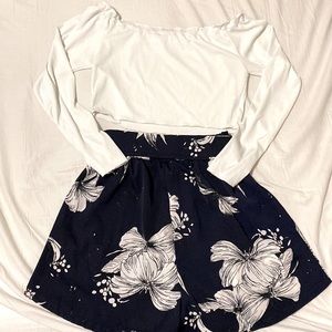 NEVER WORN romwe 2 piece set, size L